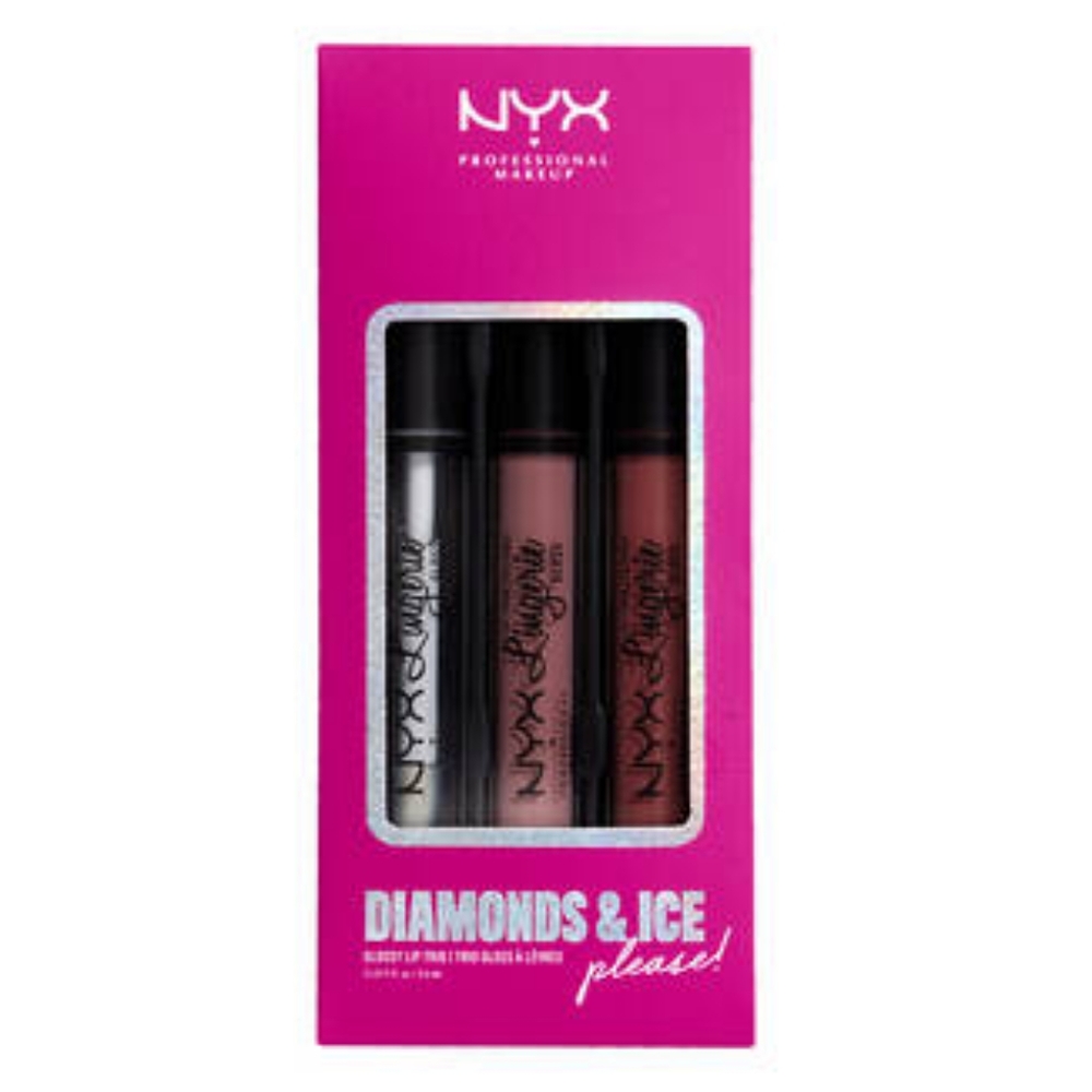 NYX Diamonds & Ice Lip Gloss Trio NIB